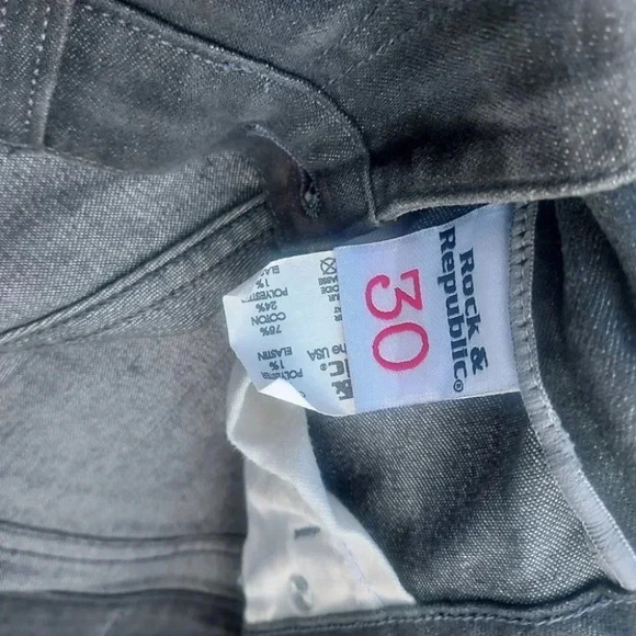 Rock & Republic Womens Grey Jeans Size 30 - Picture 13 of 13